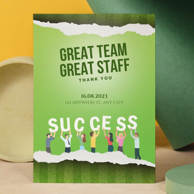 Invitation Grande équipe Excellente appréciation du Merci du  (Créateur téléchargé)