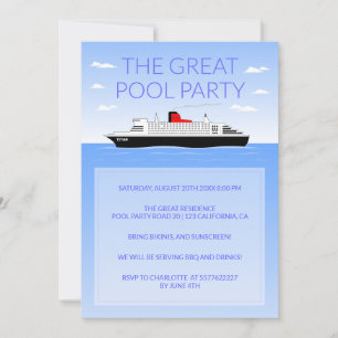 Invitation Grande fête de la piscine