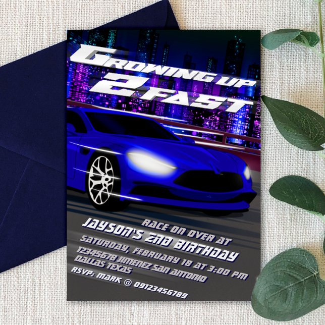 Invitation Grandir trop vite - Course  (Créateur téléchargé)