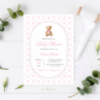 Grandmillennial Bow Baby shower Girl