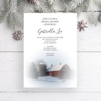 Grange couverte de neige et Fête des mariées d'hiv