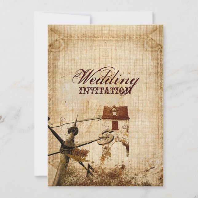 Invitation grange rurale de l' ouest mariage (Devant)