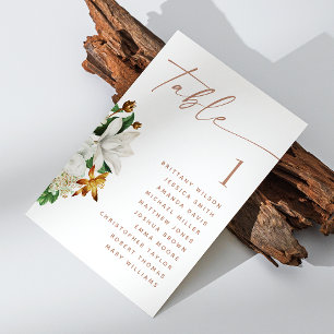 Invitation Graphique de placement de mariage élégant Floral