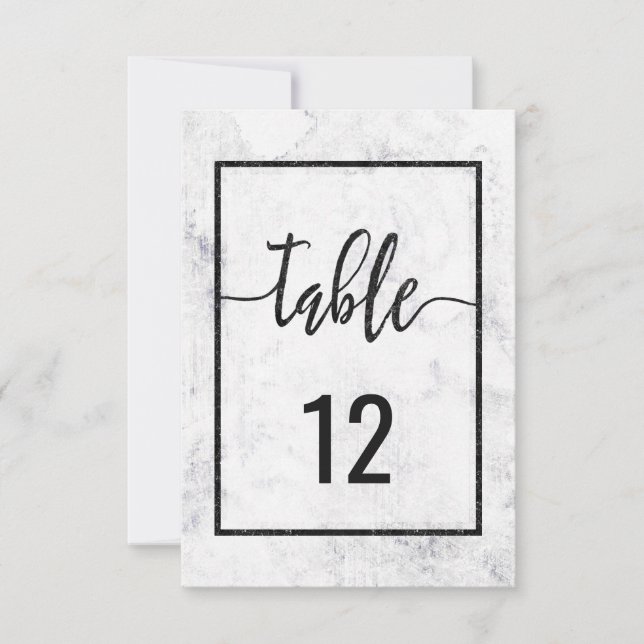 Invitation Graphique de placement de table de mariage en marb (Devant)