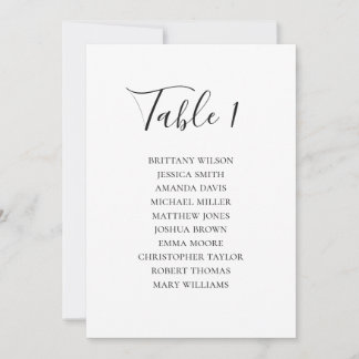 Invitation Graphique de placement moderne simple noir et blan