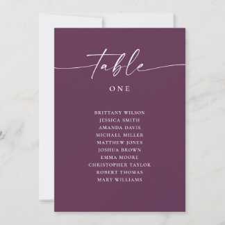 Invitation Graphique de table de mariage à l'écriture cursive