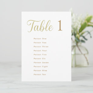 Invitation Graphique de table élégant en or personnalisé n°1