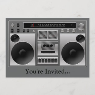 Invitation Graphique radio Boombox