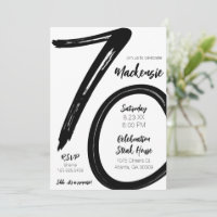 Gras Brush Stroke 70e anniversaire Surprise Party