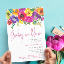 Gras Fleurs D'Été Bébé Dans Baby shower En Fleur