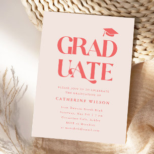 Invitation Gras Graduate Graduate Party Photo rose
