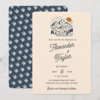 Gras Retro Vintage Mariage paysage de montagne