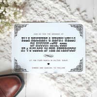 Gras Vintage Cowboy Mariage occidental