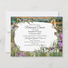 Invitation Grasses et fleurs de printemps écologiques sauvage