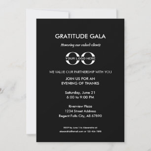 Invitation Gratitude Gala Client Appréciation Event