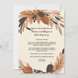 Invitation Gratitude minimaliste de la couronne de grâces