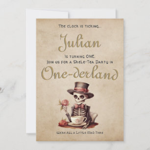 Invitation Grave erreur gothique squelette Halloween Baby Ann