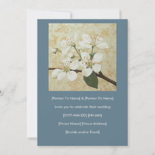 Invitation Gravure de la fleur de Serviceberry