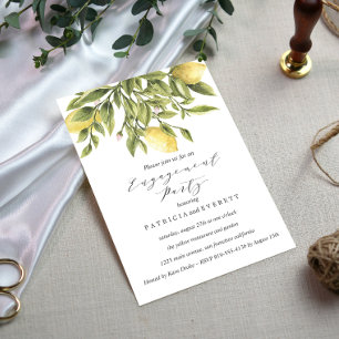 Invitation Gray   Citrons et feuillage Mariage