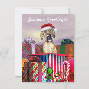 Invitation Great Dane Christmas Surprise Brindle UC