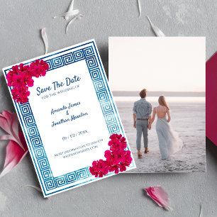 Invitation Grecian Elegance Photo personnalisée Enregistrer l