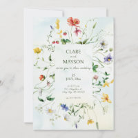 Green and White Romance Rustique Mariage d'été