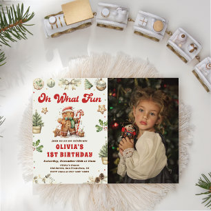 Invitation Green Christmas Cooky Anniversaire Fête Oh What Fu