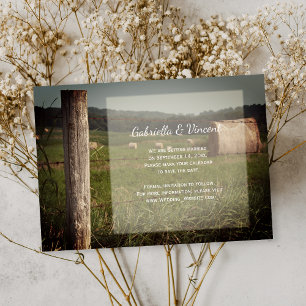 Invitation Green Farm Pastures Ranch Mariage Enregistrer la d