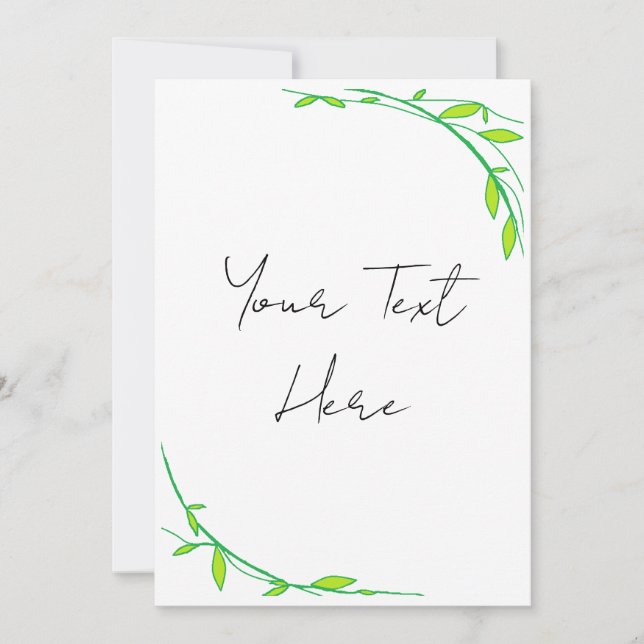 Invitation Green Garden (Devant)