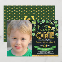 Green Gold Shamrock Lucky Charm 1er Anniversaire P