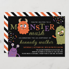 Invitation Green Orster Monster Mash Halloween Party