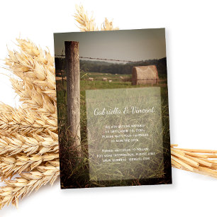 Invitation Green Pastures Country Farm Mariage Enregistrer la