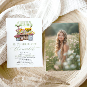 Invitation Green She’s Fresh Off The Market Fête des mariées
