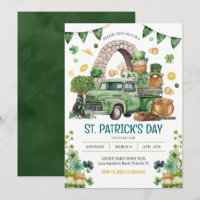 Green Truck St. Patricks Day Leprechaun Gnomes