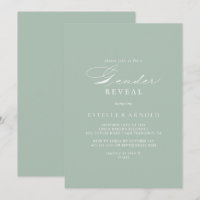 Green White Calligraphie Genre Revela Party
