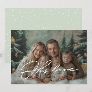 Invitation Green Wonders of His Love Christmas Card