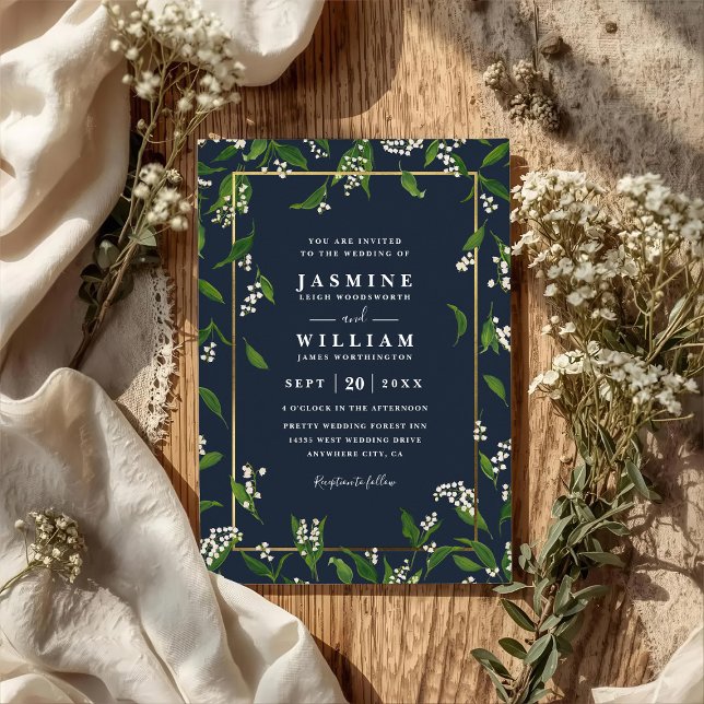 Invitation Greenery Floral Rustic Elegant QR Code Wedding (Créateur téléchargé)