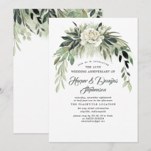 Invitation Greenery Garland Soirée de mariage élégante