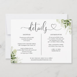 Invitation Greenery Heart Détails du script Information