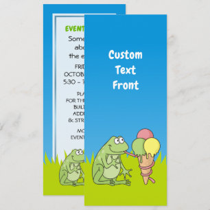 Invitation Grenouille à crème glacée