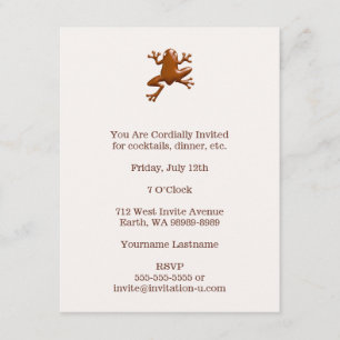 Invitation Grenouille au chocolat