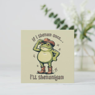 Invitation Grenouille de santé mentale drôle Shenanigan 