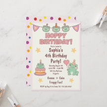 Grenouille Kawaii, fête d'anniversaire Hoppy