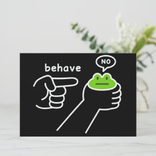 Invitation Grenouille malhonnête Mème de grenouille Se compor