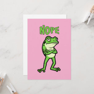 Invitation Grenouille mignonne et insolente, non, crapauds gr