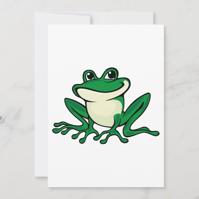 Invitation Grenouille verte (Devant)