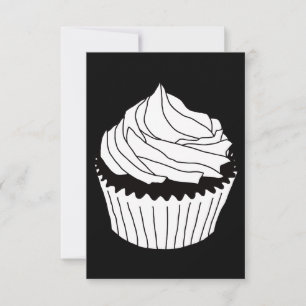 Invitation gribouillages de cupcake
