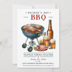 Invitation grill et bière pour la fête des pères