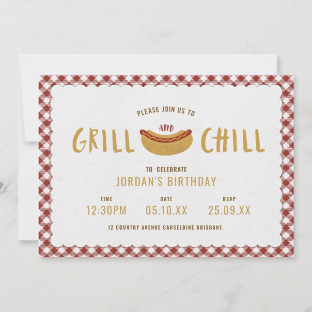 Invitation Grill et Chill (Devant)