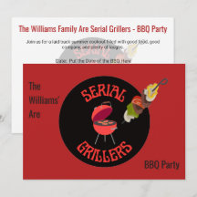 Invitation grillade rétro pour barbecue d'été
